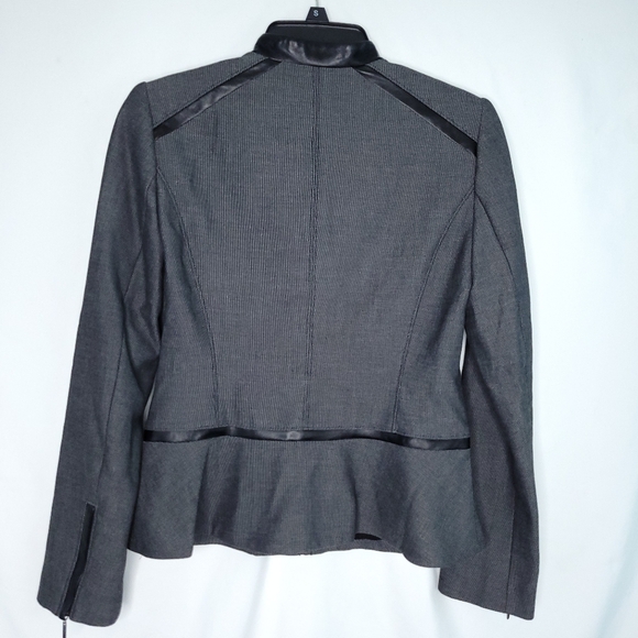 WHITE HOUSE BLACK MARKET Women's Jacket With Faux Leather Trim Size 2 - Picture 13 of 14